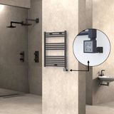 Haiti Elektrikli Havlupan 600x800 Düz Antrasit Texture (KTX3 Termostat) 300 Watt