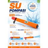 hak-iş oyuncak Kabzalı Su Pompası 70 Cm Turuncu-Kırmızı