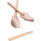 Hak-İş Oyuncak Okul Öncesi Ahşap Ritim Çubuğu 1 Çift 23 cm Anaokulu Çocuk Etkinlik Perkusyon Müzik Aleti