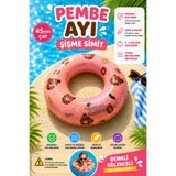 hak-iş oyuncak Pembe Ayı Desenli Şişme Simit – 45 cm