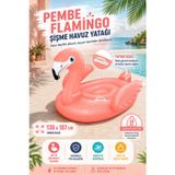 hak-iş oyuncak Pembe Flamingo Şişme Havuz Yatağı – 138 × 107 cm