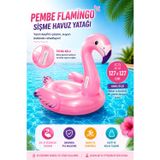 hak-iş oyuncak Pembe Tutmalı Flamingo Deniz Yatağı - 127x127 cm