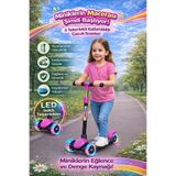 Hak-İş Oyuncak Swing Işıklı 3 Tekerlekli Pembe Scooter