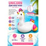 hak-iş oyuncak Unicorn Şişme Havuz Yatağı – 220 × 195 cm – Max. 90 Kg