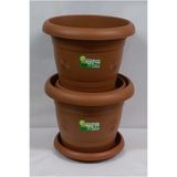 Hak Plastik 2 Adet Yuvarlak Saksı 3 Lt No 3 Yükseklik . Derinlik 20 Cm Genişlik 23. 19 . 15 Cm