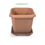 Hak Plastik 2'Li Kare Saksı No 7 Çiçek Saksısı Iki Adet