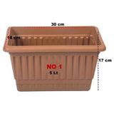 Hak Plastik 3 Adet Balkon Saksı Küçük Boy 5 Litre Plastik Malzeme ile Modern Tasarım