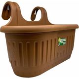 Hak Plastik Balkon Askılı Plastik Saksı Naturel Büyük 9,5 Lt