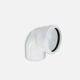 Hakan Boru 75x45 mm Beyaz Pvc-U Dirsek Borusu