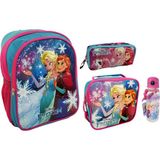Hakan Çanta Frozen Okul Çantası Beslenme Çantası Kalemlik Matara 4'lü Set