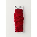 Hakan Collezione Kırmızı %100 Akrilik Triko Örgü Leg Warmer Ayak Isıtıcı Uzun Tozluk Bot Çorabı
