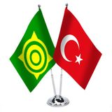 Hakas Cumhuriyeti - Türkiye -Saten Masa Bayrağı