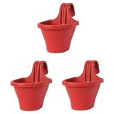 Hakay 20 cm Askılı Balkon Saksı, 3 Litre Kapasite, 3 Adet Set