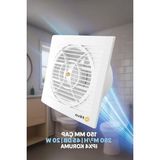 Hakay 280 M³/h Debi ile 45 Db Sessiz Banyo Aspiratörü, Su Sıçrama Koruması