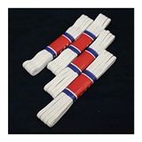 Hakay 4 Adet 0.80 cm Beyaz Bel Paça Don Lastiği Geniş Yassı Lastik 40 Metre
