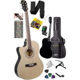 Hakay 4/4 Yetişkin Akustik Gitar Seti, Gigbag ve Aksesuarlarla