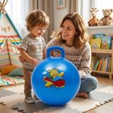 Hakay 55 cm Mavi Pilates Topu, Tutma Saplı, Egzersiz Için Uygun