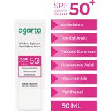 Hakay Agarta Cilt Tonu Eşitleyici Renkli Güneş Kremi, Spf 50+, Hyaluronic Acid, Niacinamide, Panthenol, 50 ml - 001