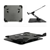 Hakay Ayarlanabilir Ergonomik Laptop ve Tablet Standı - Siyah Metal