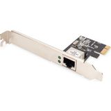 Hakay Dıgıtus Gigabit Ethernet Ağ Kartı - 1 RJ45 Port - Pcı Express - Realtek RTL8111H - Düşük Profil Yuvası Kapağı Dahil - 10/100/1000 Mbps - Beyaz
