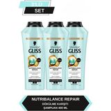 Hakay Gliss Full Hair Wonder Kafein & Peptit Saç Dökülme Karşıtı Şampuan 400 ml Dökümeye Eğilimli Saçlarx3 Adet