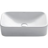 Hakay Kraus KCV-122 Seramik Tezgah Üstü Dikdörtgen Banyo Lavabosu, 49,4 x 30,1 x 12,7 Cm, Beyaz