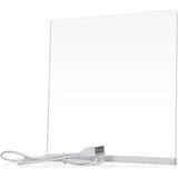 Hakay LED Işıklı Akrilik Yazı Tahtası - 20X20 Cm, USB Bağlantılı ve 7 Renkli Kalem - 41 Delft Blue