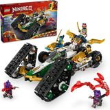 Hakay LEGO Nınjago Ninja Ekibi Kombo Araç 71820, 9 Yaş ve Üzeri Için Planör, Yarış Arabası ve 2 Motosiklet Içeren 4’ü 1 Arada Yaratıcı Oyuncak Yapım Seti (576 Parça)