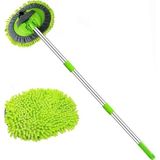 Hakay Mikrofiber Mop ile Araba Yıkama Fırçası, Uzayabilir Sap, Yedek Bezli ve Çizmez Özellikte