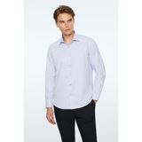 Hakay Morven Erkek Lila Düz Slim Fit Sert Yaka Gömlek - 0 - 1 Yaş - 0-Gri