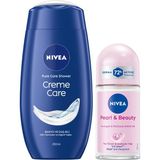 Hakay Nivea Creme Care Nemlendirici Duş Jeli 250ML ve Rollon Deodorant Pearl&beauty 50ML, 72SAAT Anti-Perspirant
