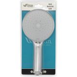 Hakay Proalet Lux Turbo Duş Başlığı, 5 Farklı Akış, Yüksek Basınçlı, Su Tasarruflu, Ultra Dayanıklı, Çok Fonksiyonlu, Yüksek Kalite, Vakumlu Ambalaj, El Duşu (Gri) - Ahşap