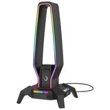 Hakay Rgb Siyah Kulaklık Standı, Ayarlanabilir Tasarım