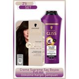 Hakay Schwarzkopf Creme Supreme Full Kit 3-0 Koyu Kestane + Gliss Full Hair Wonder Saç Dökülme Karşıtı Şampuan 400 ml