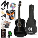 Hakay Siyah Klasik Gitar Seti, 4/4 Boyut ve Sap Ayarı ile Kullanım Kolaylığı
