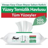 Hakay Sleepy Easy Clean Beyaz Sabun Katkılı Yüzey Temizlik Havlusu 3 Paket 300 Yaprak - 001-Beyaz - 1 Adet Banyo Havlusu, 1 Adet El Havlusu, 1 Adet Yüz Havlusu
