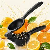 Hakay Sogud Döküm Limon Sıkacağı - Tamamı Döküm Manuel Narenciye Presi - Siyah El Tipi Limon Portakal Mandalina Sıkacağı - Güçlü Baskı Sağlayan Ergonomik Saplı Meyve Suyu Sıkma Aparatı