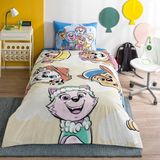 Hakay Taç Lisanslı Paw Patrol Cloud Tek Kişilik Pamuk Nevresim Takımı - 001-Renkli