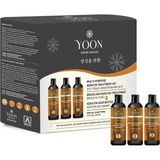 Hakay Yoon Evde Brezilya Fönü & Keratin Botoksu, Kokusuz ve Dumansız Saç Düzleştirme, Yoğun Keratin Bakımı, Koruma Onarma ve Beslemeye Yardımcı Çift Yönlü Yoğun Saç Bakım Seti 3X100ML