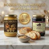 Hakbur Bozkır Yöresel Ata Tohumu Altın Susam Kavrulmuş Tahin 600 gr Geleneksel Keçiboynuzu Pekmezi 800GR - 1,4 kg