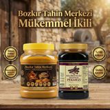 Hakbur Bozkır Yöresel Bozkır Tahin Merkezi Altın Susam Kavrulmuş Tahin 930 Gr- Geleneksel Keçiboynuzu Pekmezi 950 gr(doğal&katkısız) - 1,9 kg