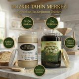 Hakbur Bozkır Yöresel Bozkır Tahin Merkezi Doğal Beyaz Taş Değirmen Tahin 600 gr - Dut Pekmezi 800 gr (Katkısız&vegan) - 1,4 kg