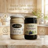Hakbur Bozkır Yöresel Bozkır Tahin Merkezi Enfes Ikili Beyaz Tahin 600 gr - Köy Üzüm Pekmezi 800 gr (vegan&katkısız) - 1,2 kg