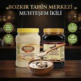 Hakbur Bozkır Yöresel Bozkır Tahin Merkezi Geleneksel Taş Değirmen Beyaz Tahin 935 gr - Keçiboynuzu Pekmezi 950 gr - 1,9 kg