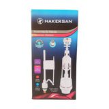 Hakersan Klozet Rezervuar İç Takımı - Basmalı, Kolay Montaj, Filtreli, Ani Kapama Mekanik Sistemi, Krom Renk, Standart Boyut