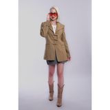 Haki Bağlama Detaylı Blazer Kadın Ceket Mg2482