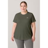 Haki Baskılı Rahat Form Büyük Beden Performans Kadın T-Shirt - 97308