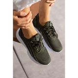 Haki Buz Unisex Yıkanabilir Rahat Hava Alabilen Kokusuz Triko Spor Ayakkabı Sneaker 015