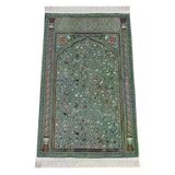 Haki Cicekli Ravza Desenli Astarli Sonil Seccade