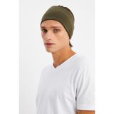 Haki Erkek Pamuklu Penye, Kaymaz, Ultra Hafif, Spor Geniş Saç Bandı Bandana Buff